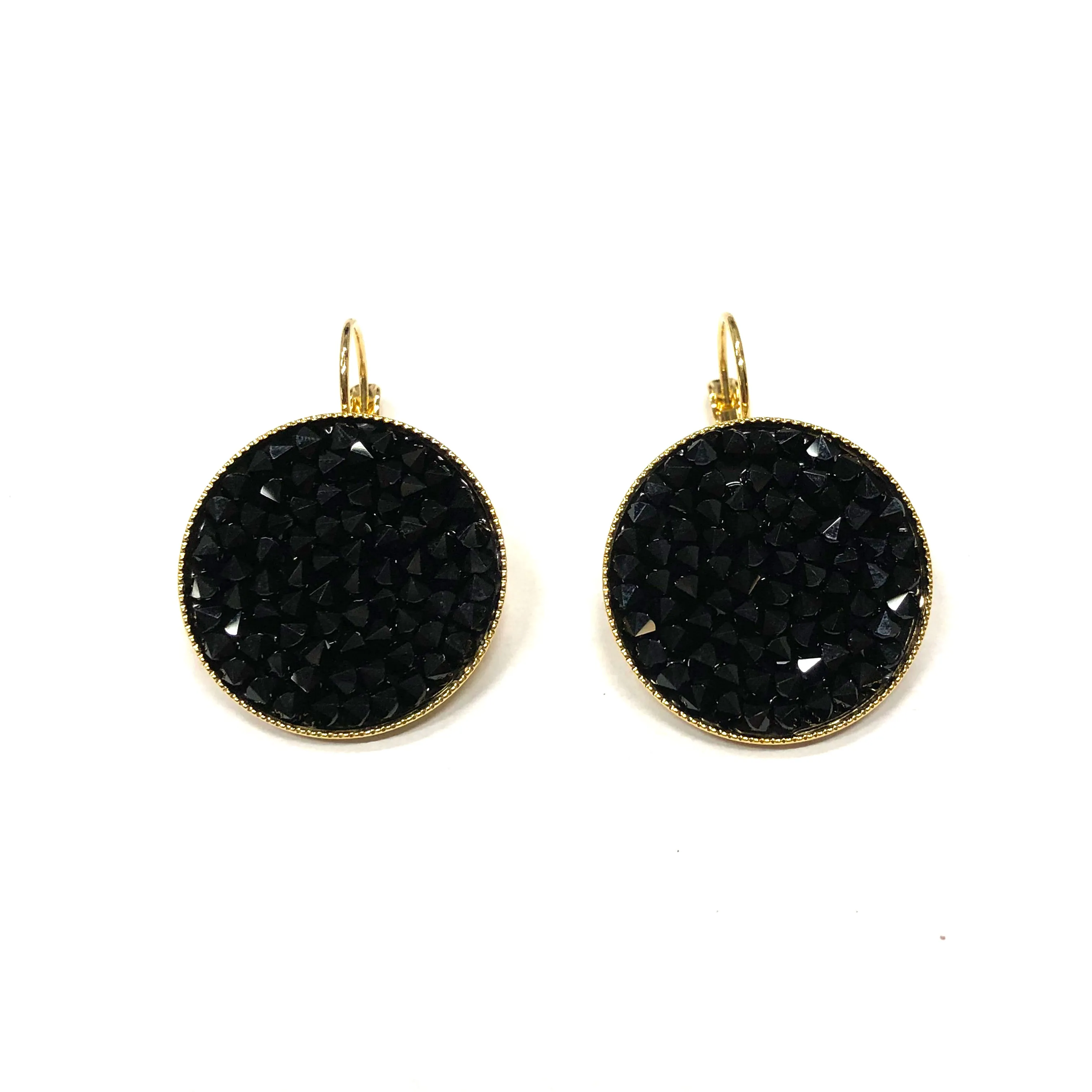 Grace Blue Swarovski crystal pave earrings