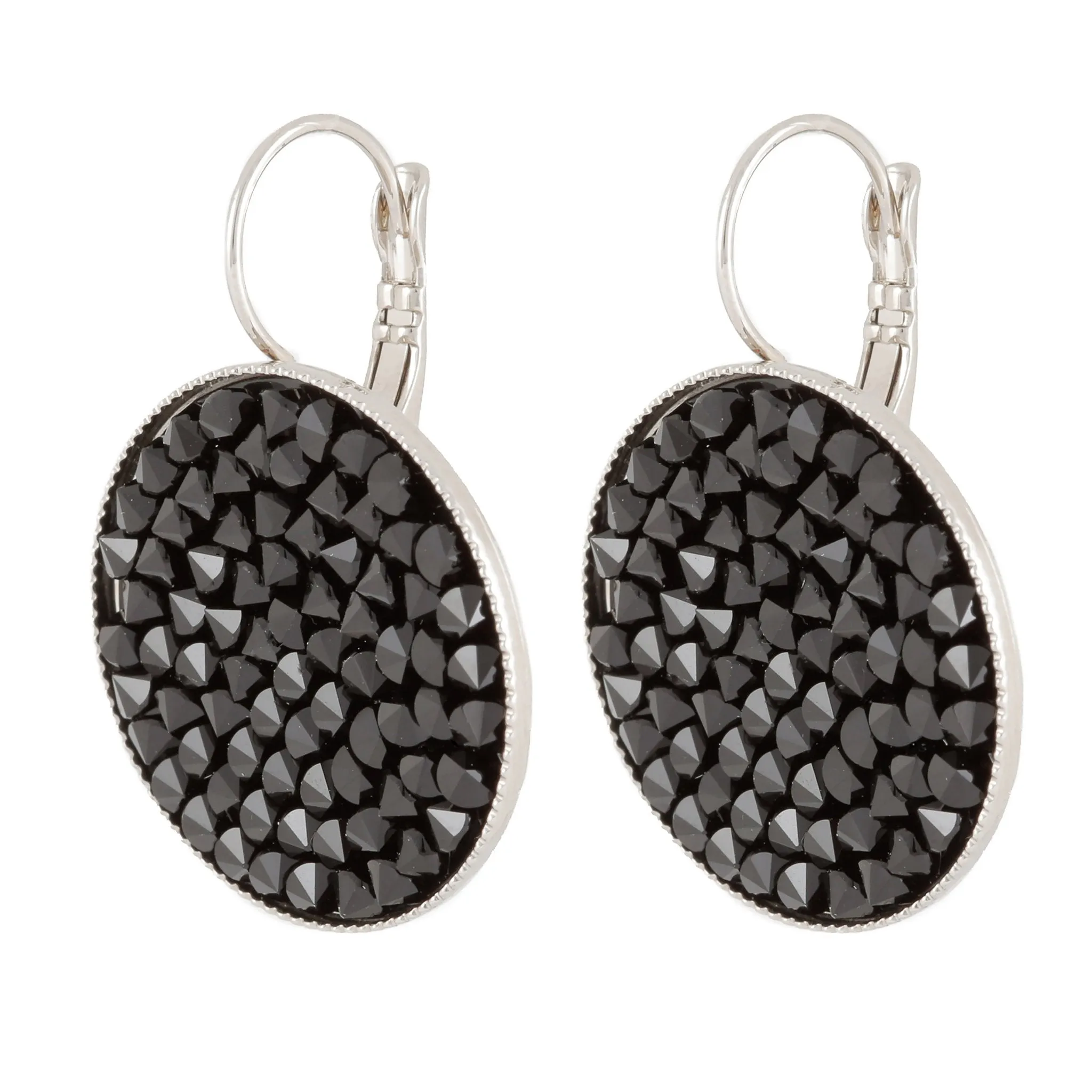 Grace Blue Swarovski crystal pave earrings