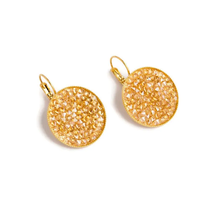 Grace Blue Swarovski crystal pave earrings