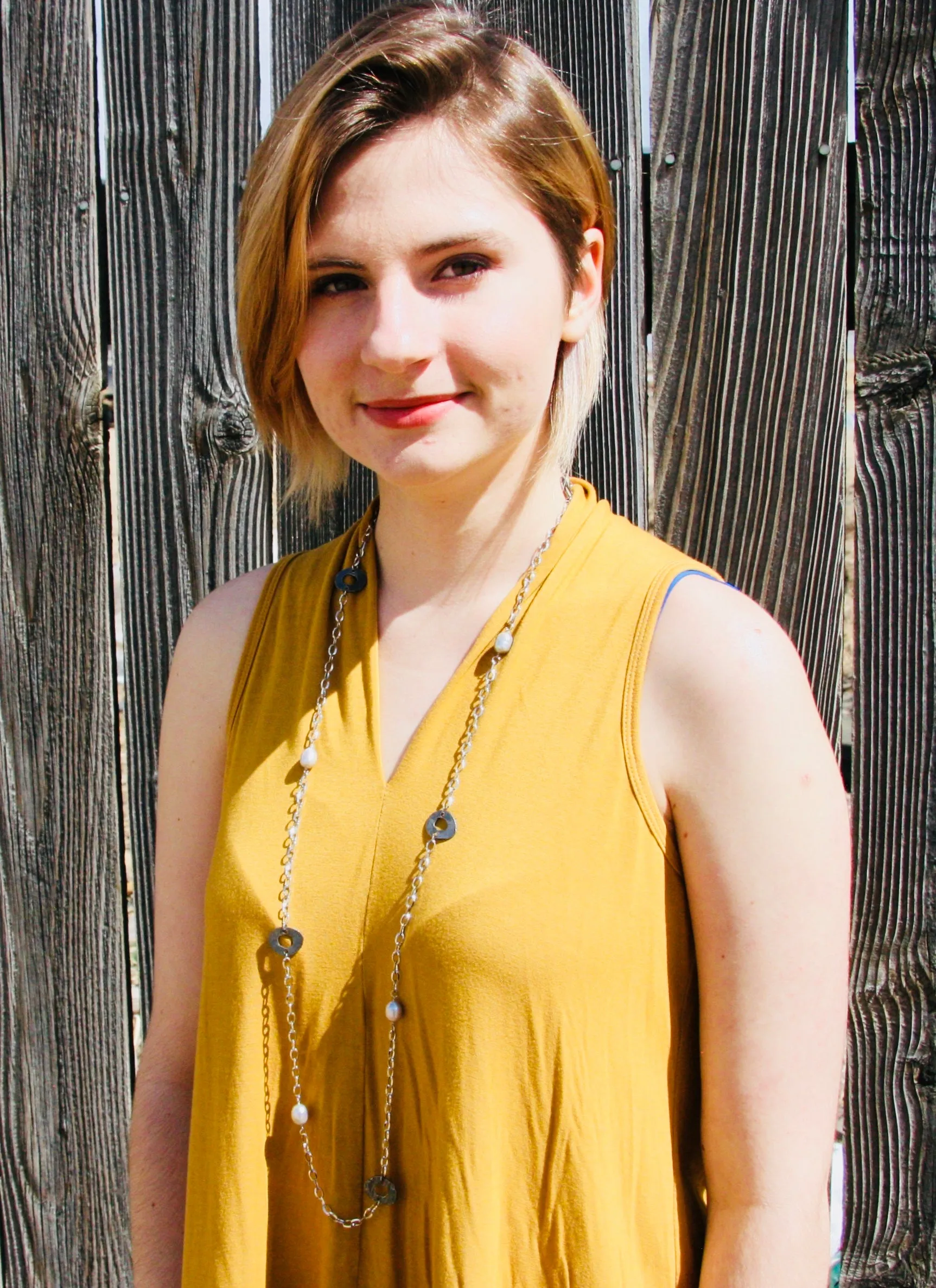 Gray Pearl Chain Necklace