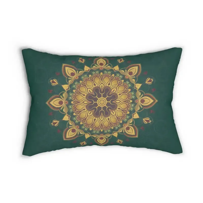 Green Lumbar Pillow Uplevels Trendy Home Decor