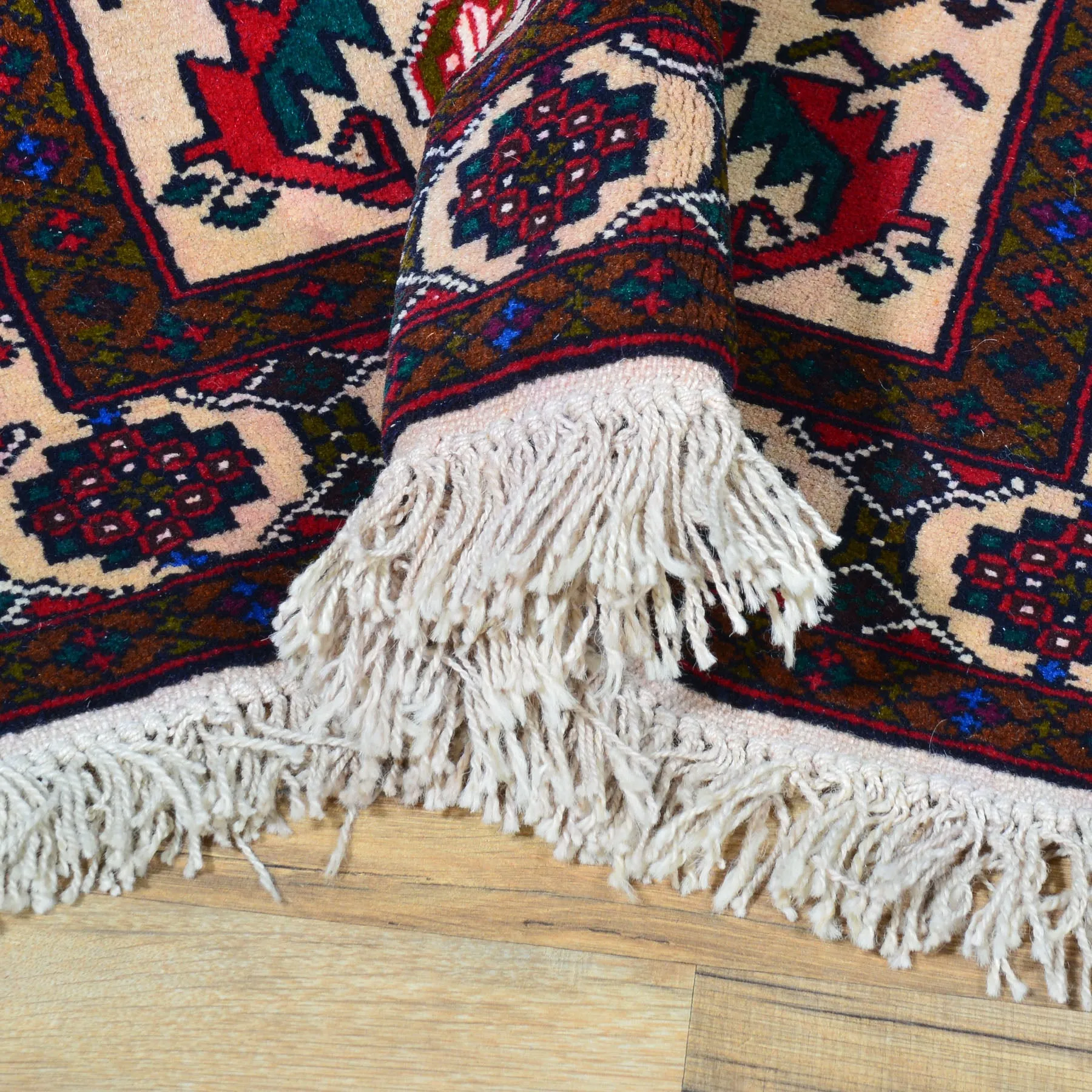Hand-Knotted Afghan Tribal Baluch Wool Handmade Rug (Size 3.0 X 4.8) Cwral-7797