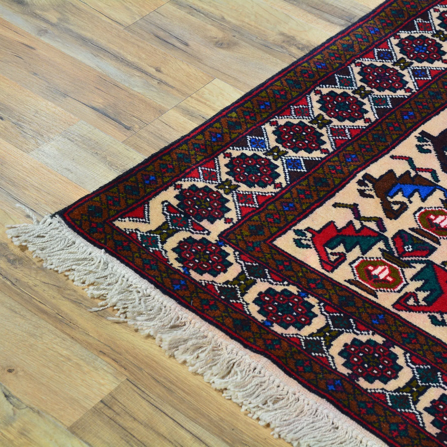 Hand-Knotted Afghan Tribal Baluch Wool Handmade Rug (Size 3.0 X 4.8) Cwral-7797