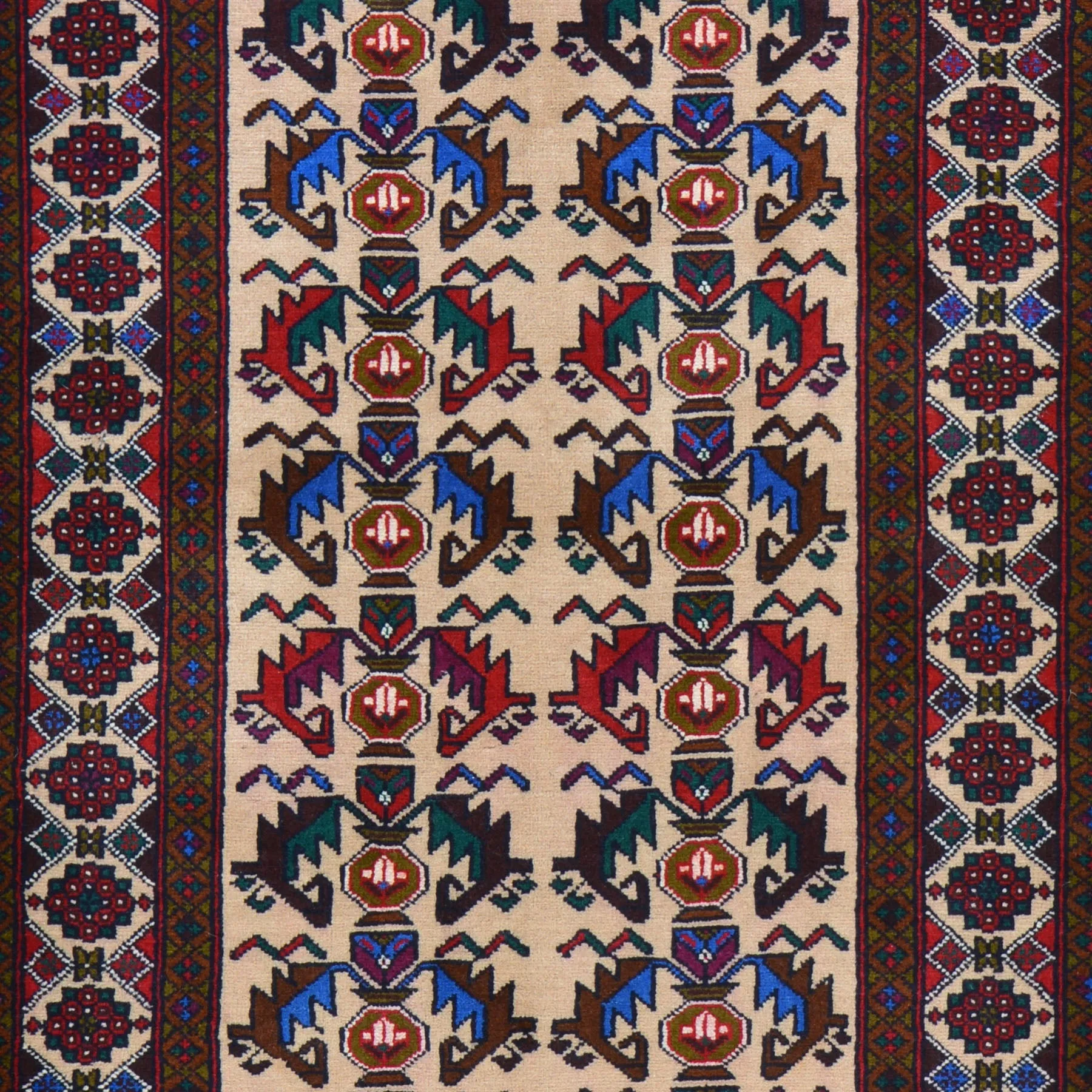 Hand-Knotted Afghan Tribal Baluch Wool Handmade Rug (Size 3.0 X 4.8) Cwral-7797