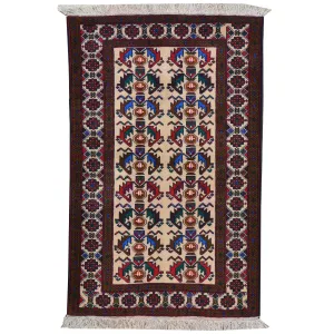 Hand-Knotted Afghan Tribal Baluch Wool Handmade Rug (Size 3.0 X 4.8) Cwral-7797