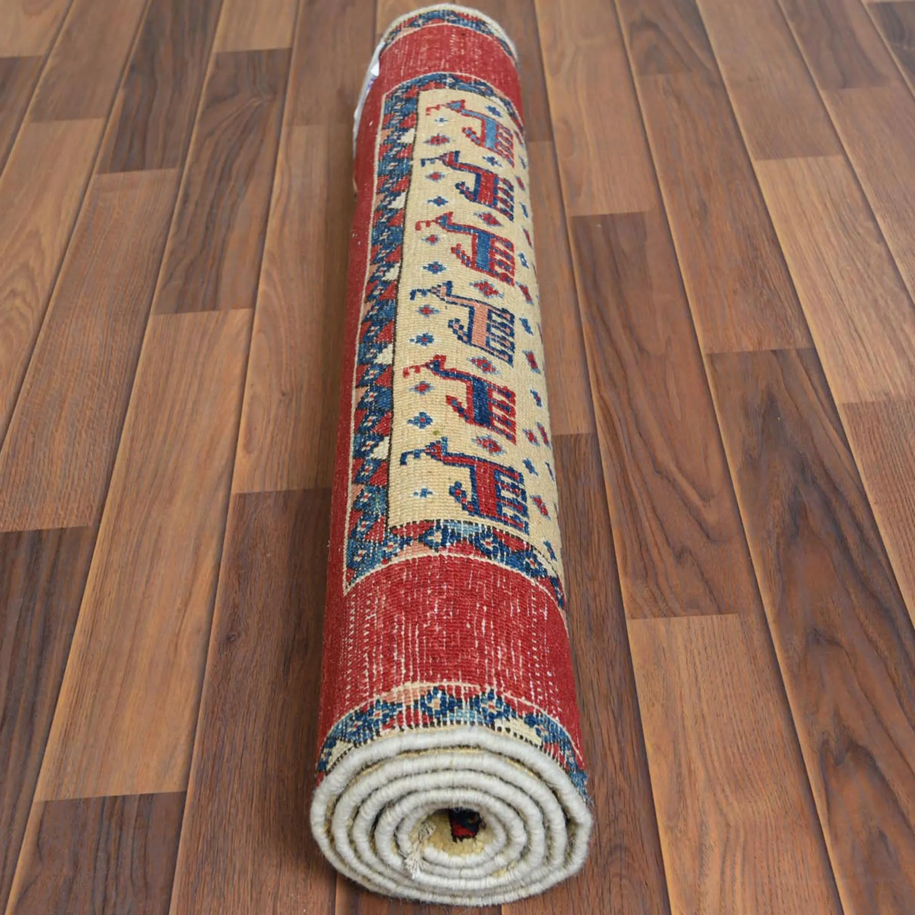 Hand-Knotted Caucasian Design Kazak Wool Handmade Rug (Size 3.1 X 5.0) Cwral-8919