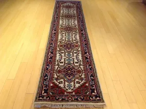 Hand-Knotted Indo Heriz Design Handmade 100% Wool Rug (Size 2.7 X 11.11) Cwral-4458
