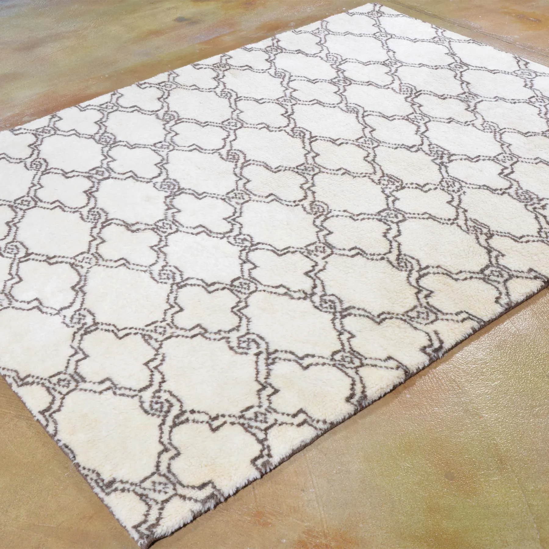 Hand-Knotted New Contemporary Design Wool Rug (Size 5.5 X 6.10) Brral-2319