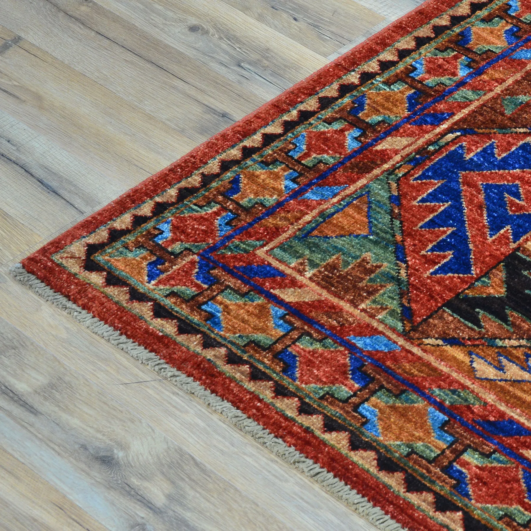 Hand-Knotted oriental Afghan Tribal Handmade Wool Rug (Size 9.4 X 12.6) Cwral-8706