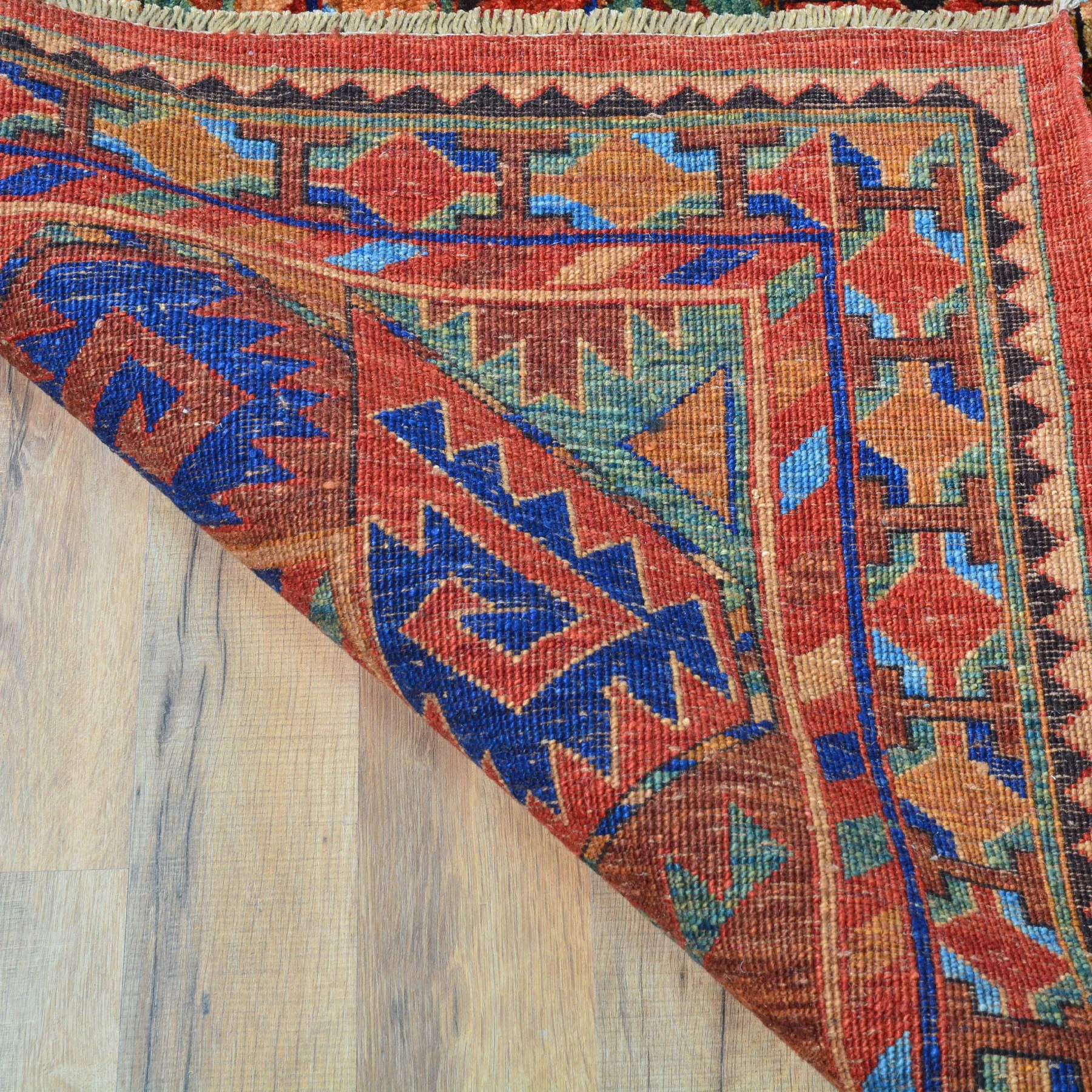 Hand-Knotted oriental Afghan Tribal Handmade Wool Rug (Size 9.4 X 12.6) Cwral-8706