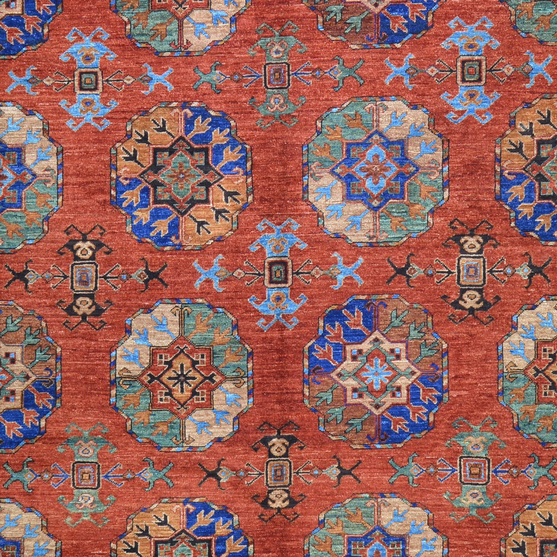 Hand-Knotted oriental Afghan Tribal Handmade Wool Rug (Size 9.4 X 12.6) Cwral-8706