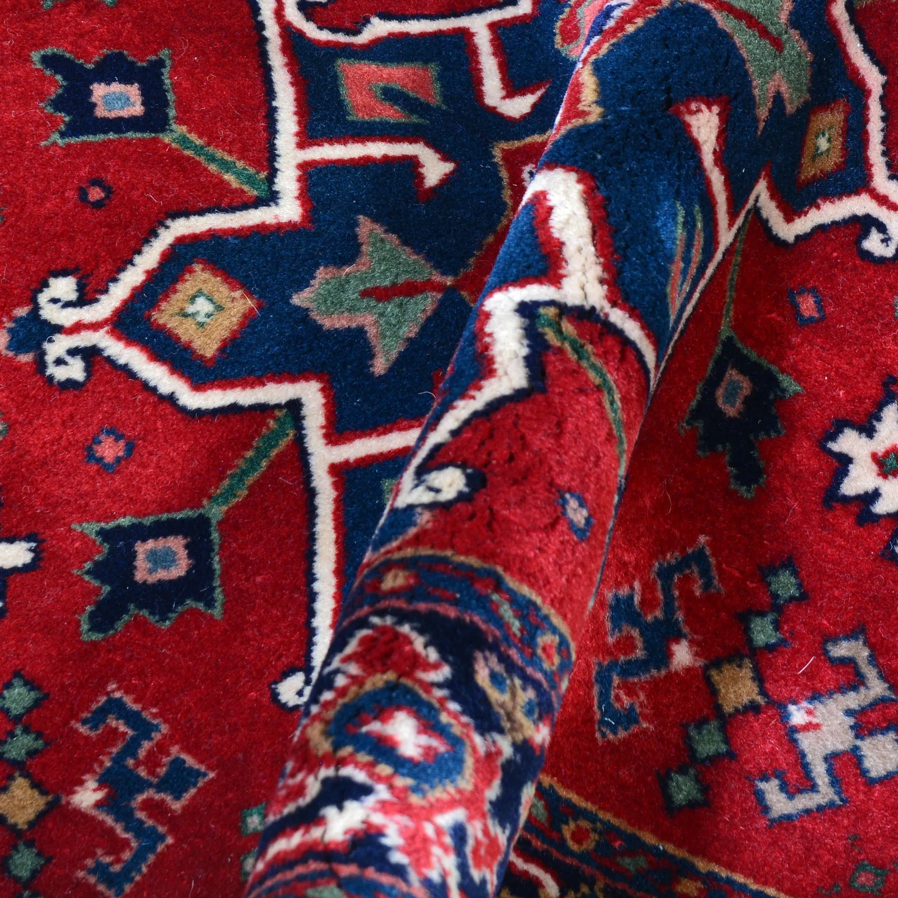 Hand-Knotted Oriental Geometric Design Handmade Wool Rug (Size 3.0 X 5.2) Brral-5694