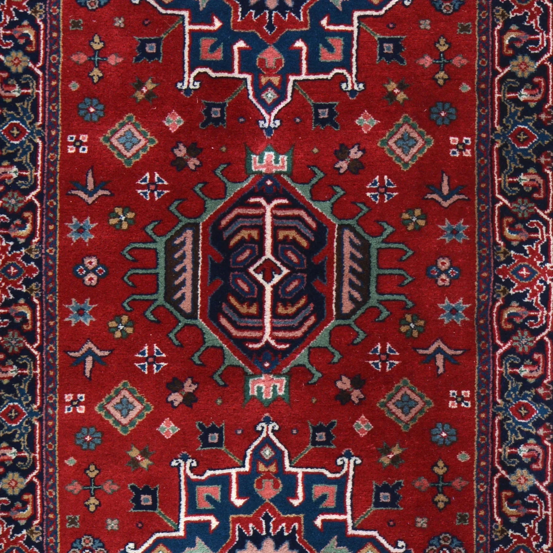 Hand-Knotted Oriental Geometric Design Handmade Wool Rug (Size 3.0 X 5.2) Brral-5694