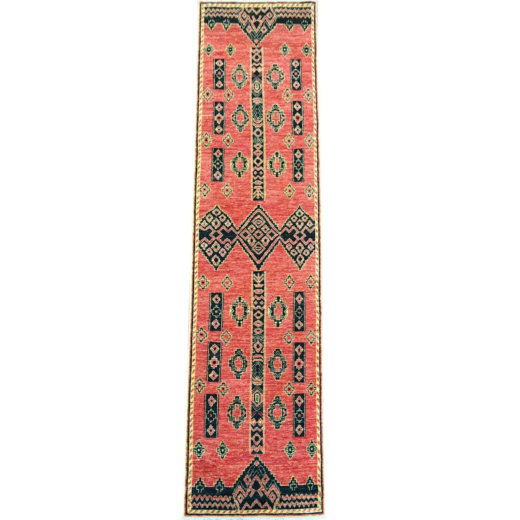 Hand-Knotted Peshawar Chobi Handmade Wool Southwestern Design Rug (Size 2.5 X 9.11) Cwral-9891