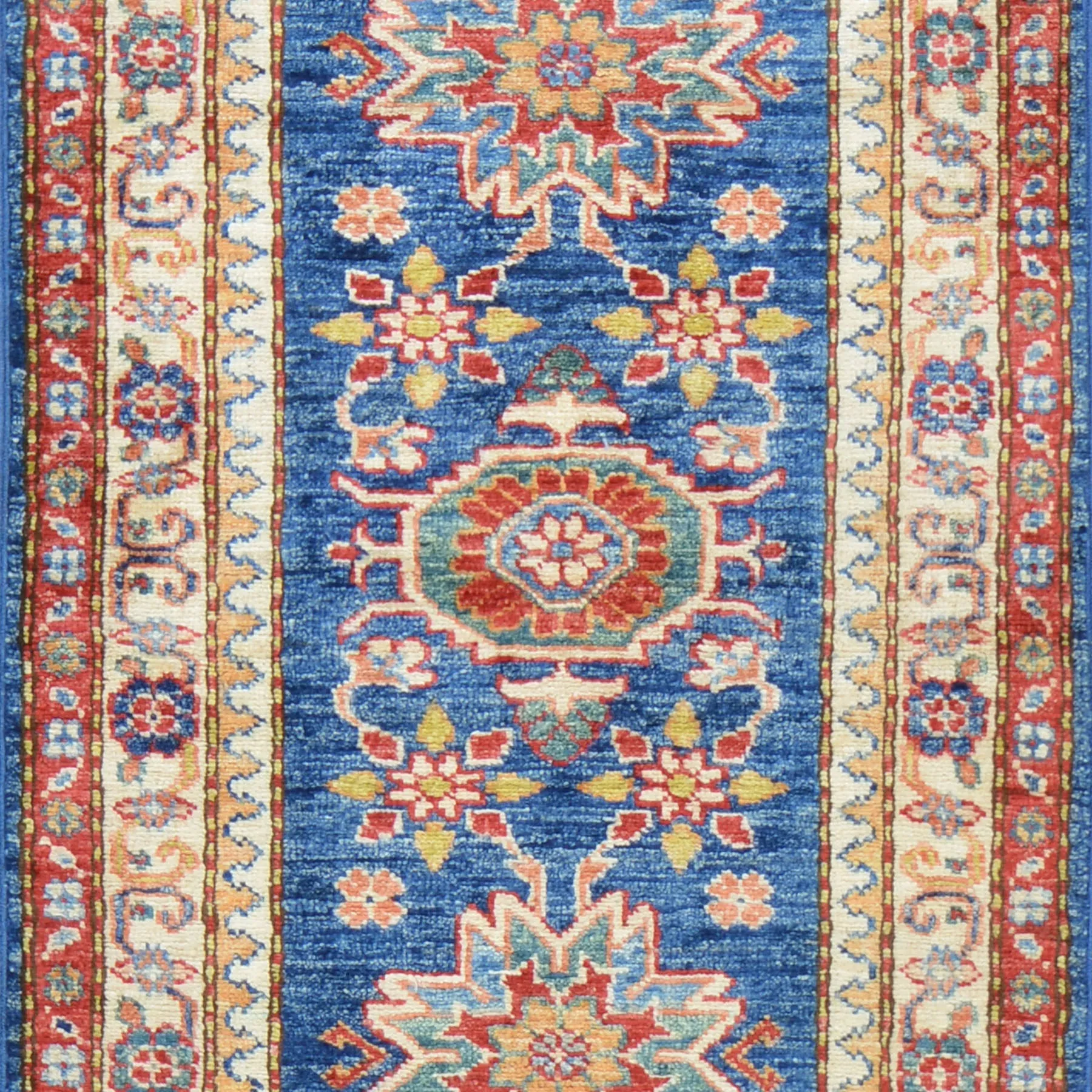 Hand-Knotted Super Kazak Design Handmade Wool Rug (Size 2.0 X 6.1) Cwral-6096