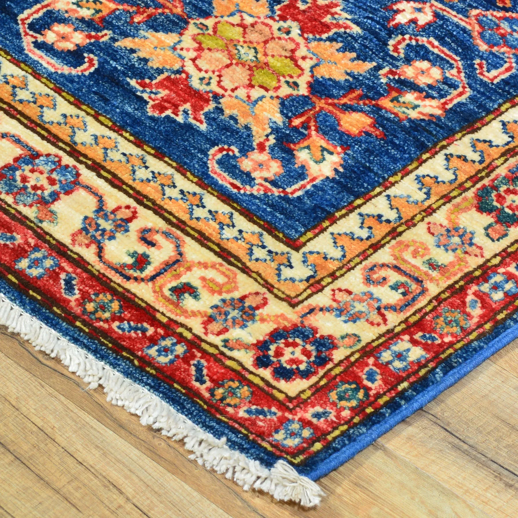 Hand-Knotted Super Kazak Design Handmade Wool Rug (Size 2.0 X 6.1) Cwral-6096