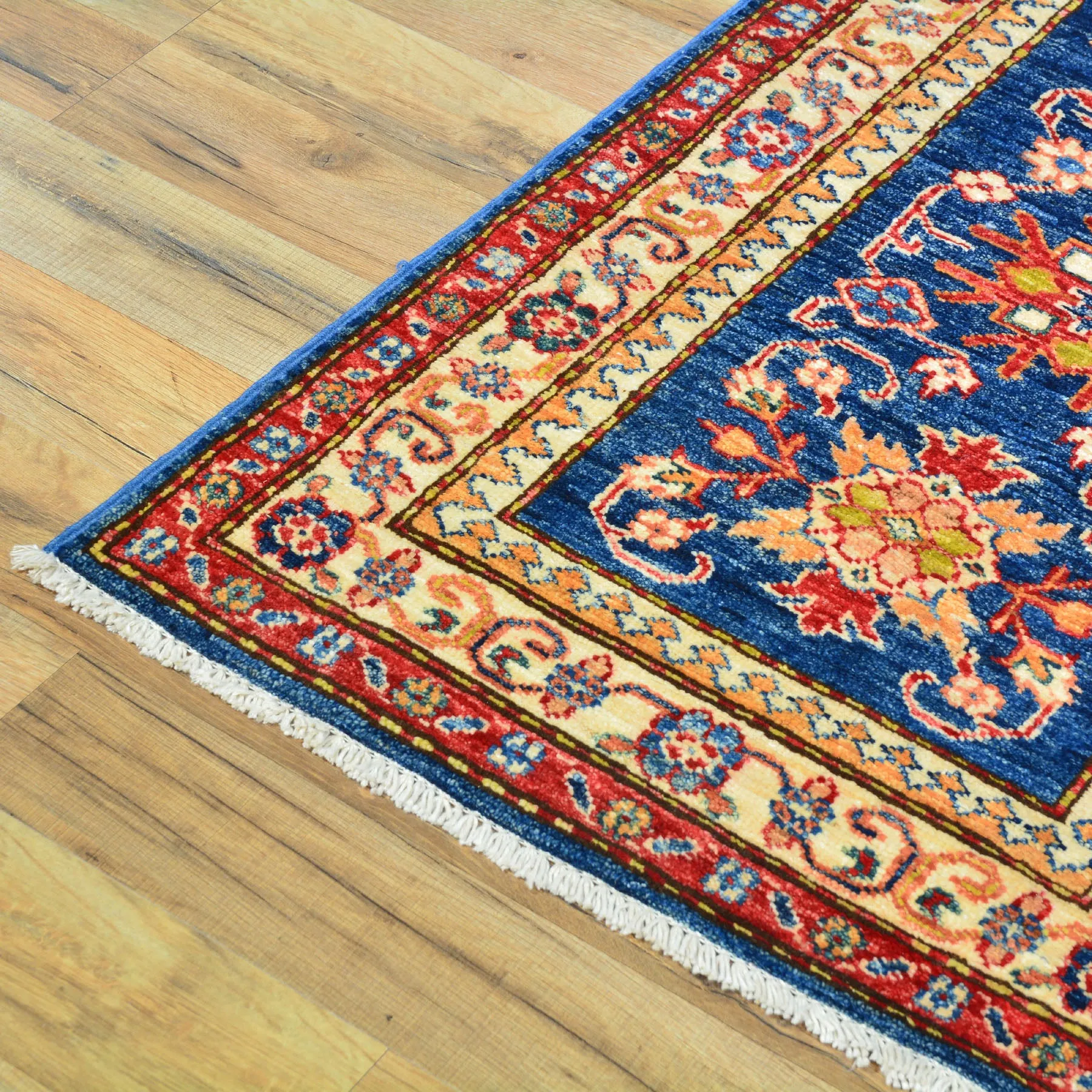 Hand-Knotted Super Kazak Design Handmade Wool Rug (Size 2.0 X 6.1) Cwral-6096