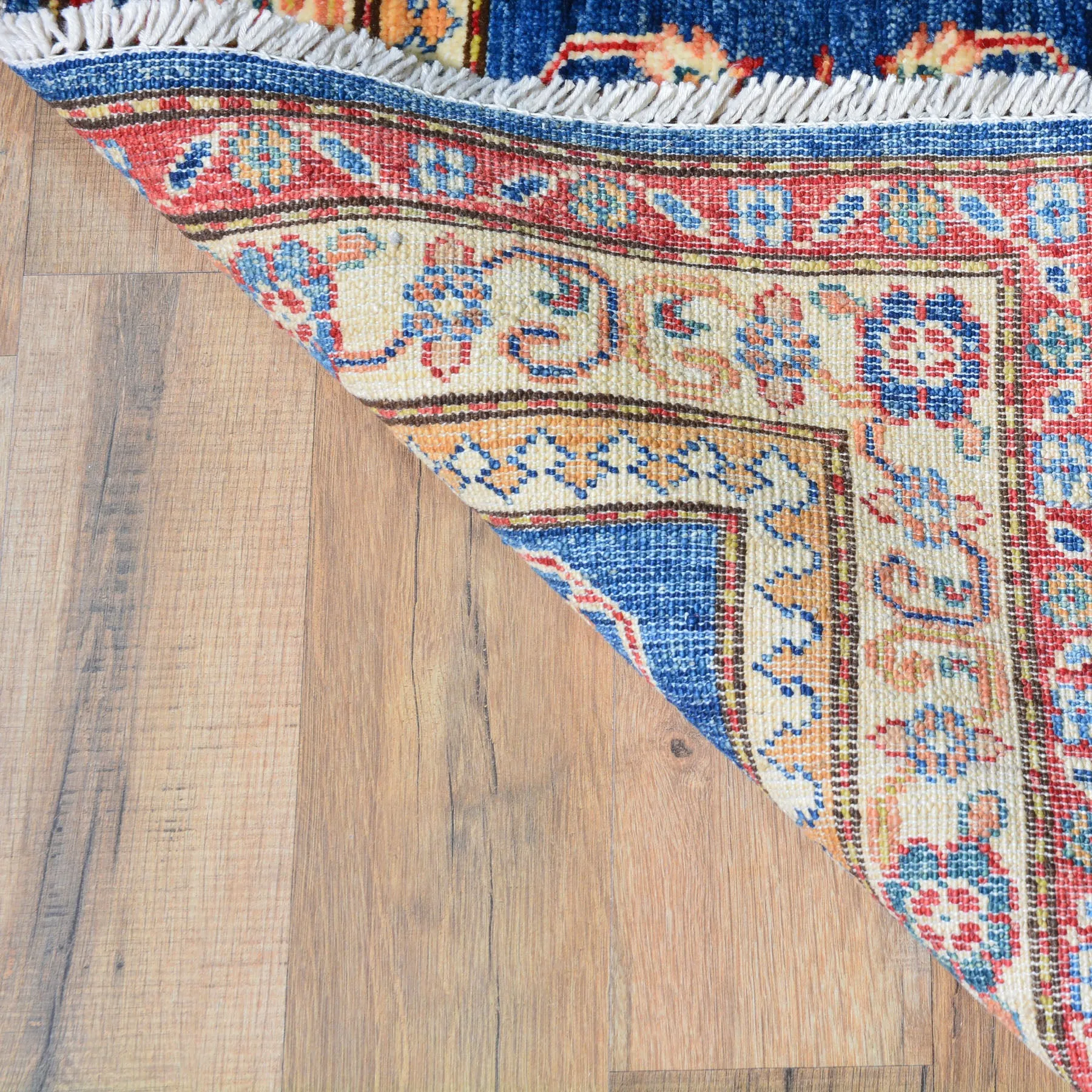 Hand-Knotted Super Kazak Design Handmade Wool Rug (Size 2.0 X 6.1) Cwral-6096