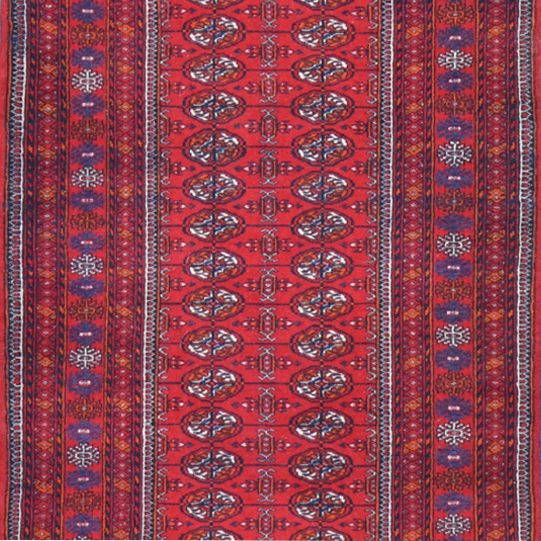 Hand-Knotted Turkmen Bokhara Design Handmade Wool Rug (Size 2.10 X 9.10) Cwral-8238