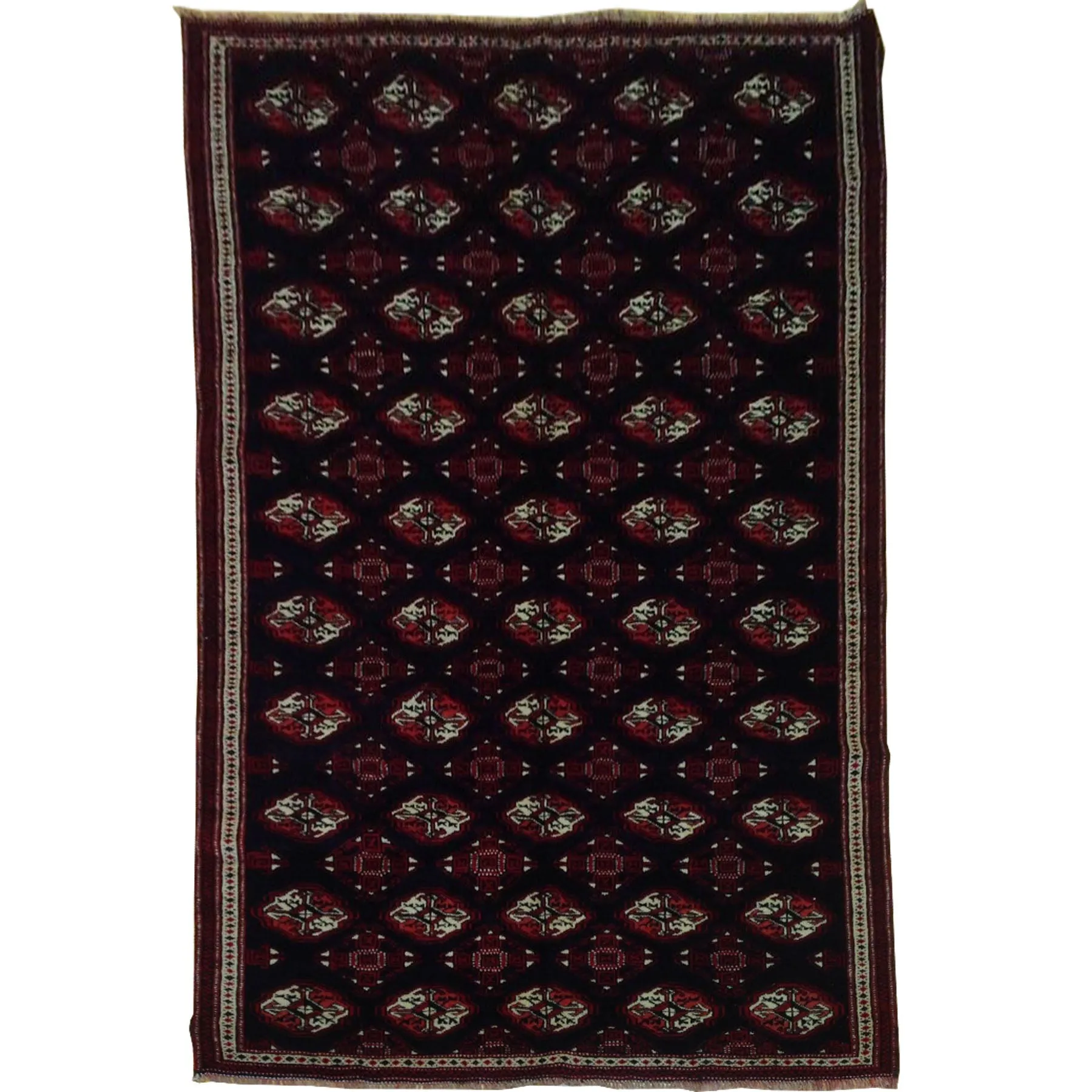 Hand-Knotted Turkmen Persian Yamut Wool Rug (Size 4.7 X 7.5) Brral-2223