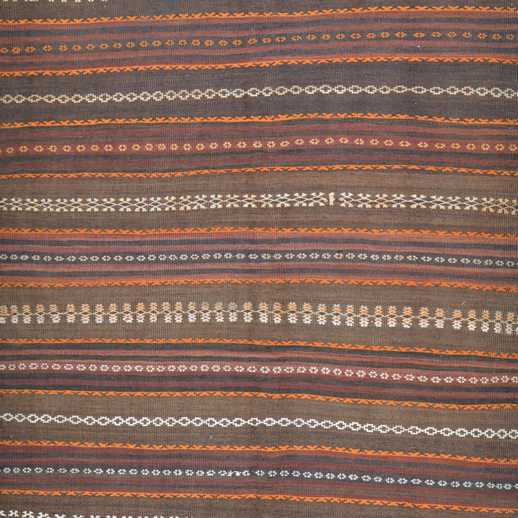 Hand-Woven Traditional Design Sumak Handmade Kilim Rug (Size 4.3 X 9.2) Cwral-10812