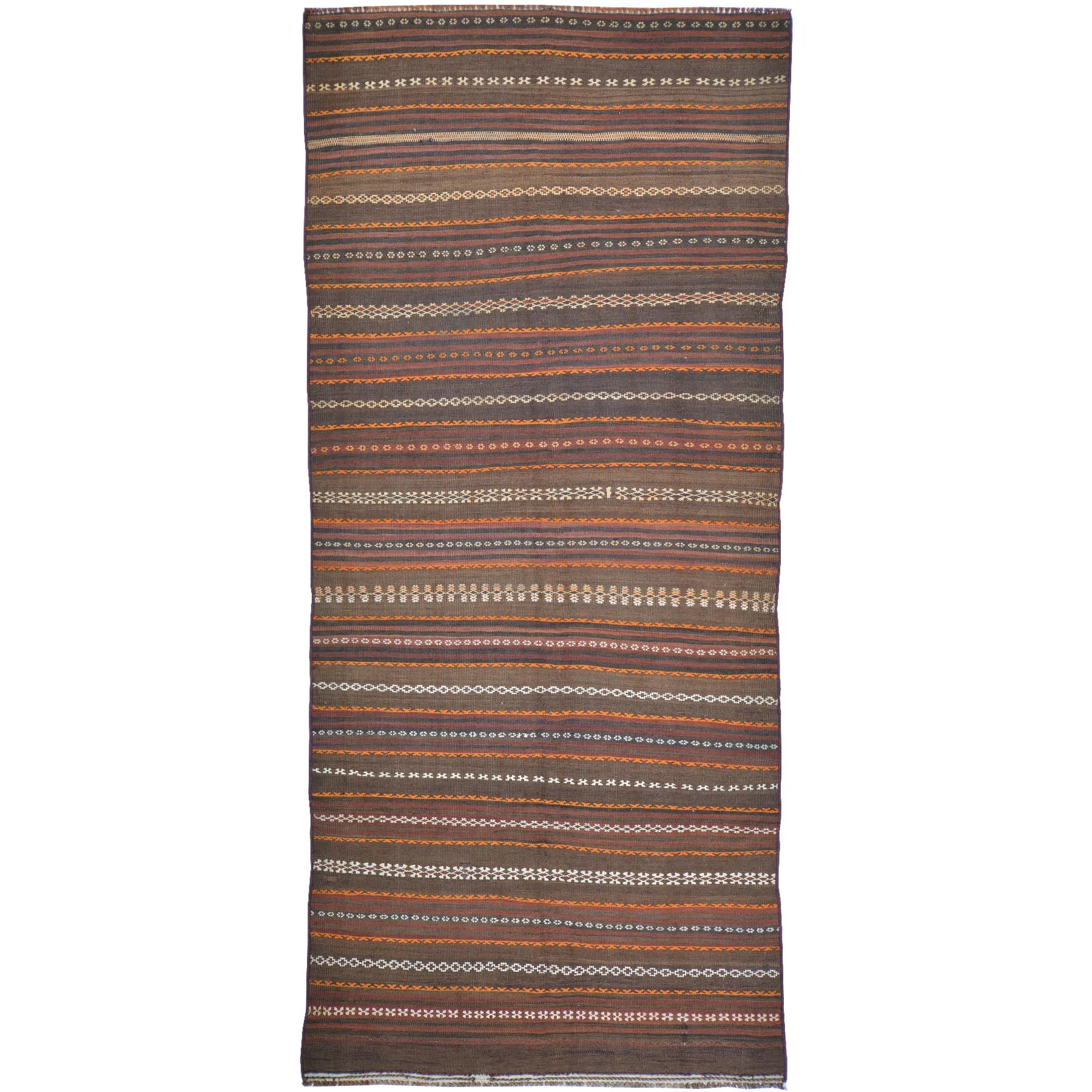 Hand-Woven Traditional Design Sumak Handmade Kilim Rug (Size 4.3 X 9.2) Cwral-10812