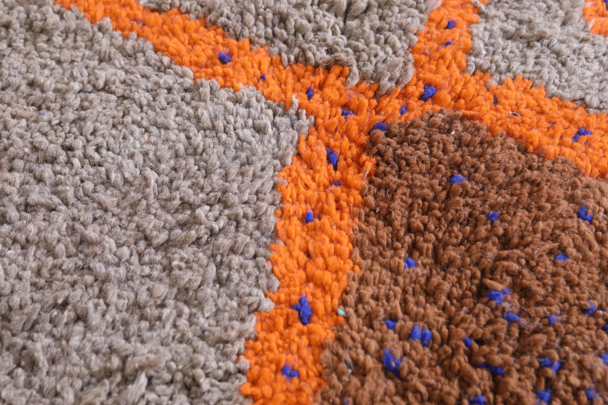 Handmade Beni Ourain Rug 4.9 x 6.3 Ft - Multicolored Wool Rug