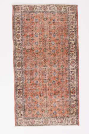 'Heather' Vintage Turkish Rug- 3'10.5'' x 7'3.5''