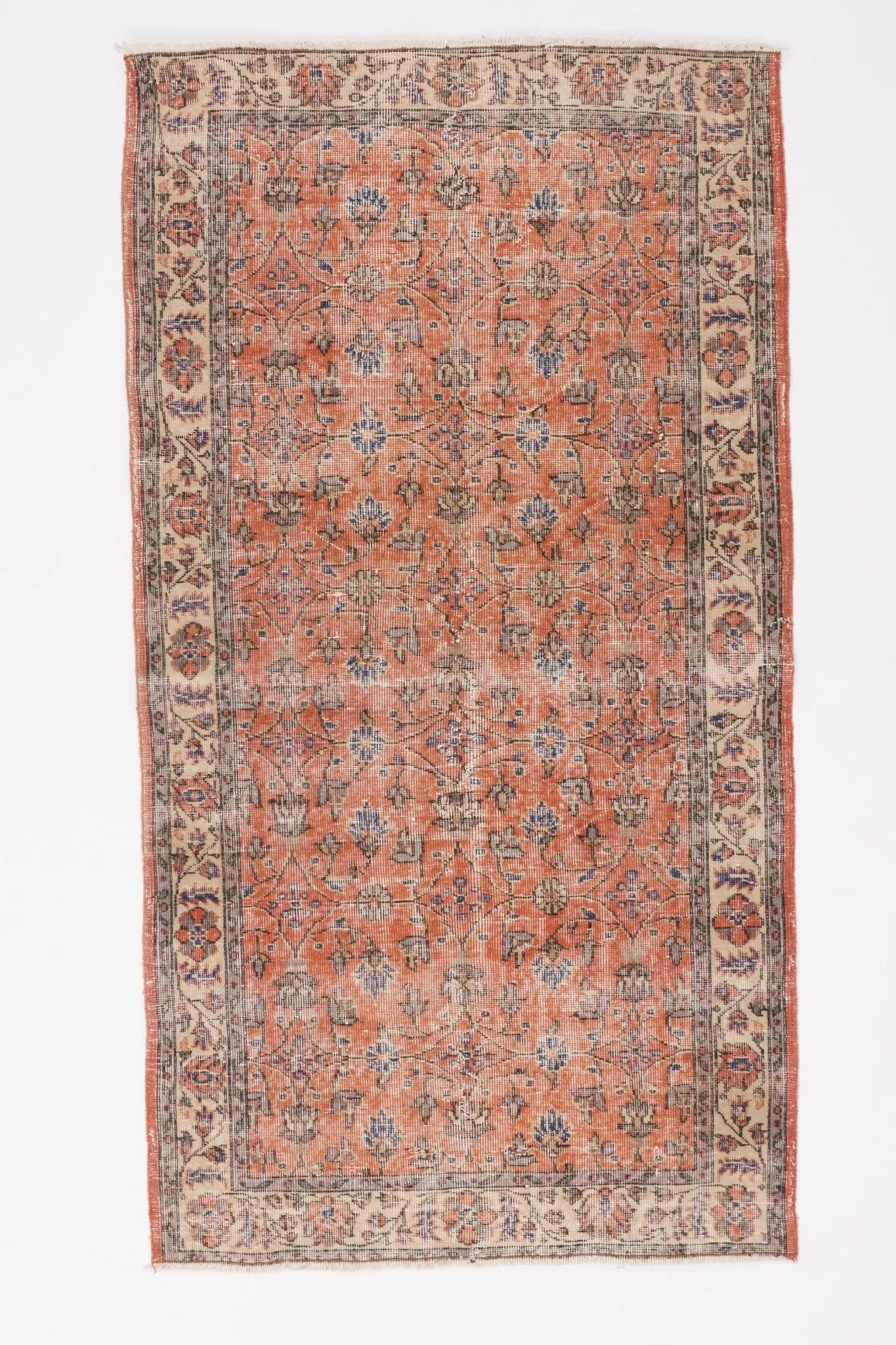 'Heather' Vintage Turkish Rug- 3'10.5'' x 7'3.5''