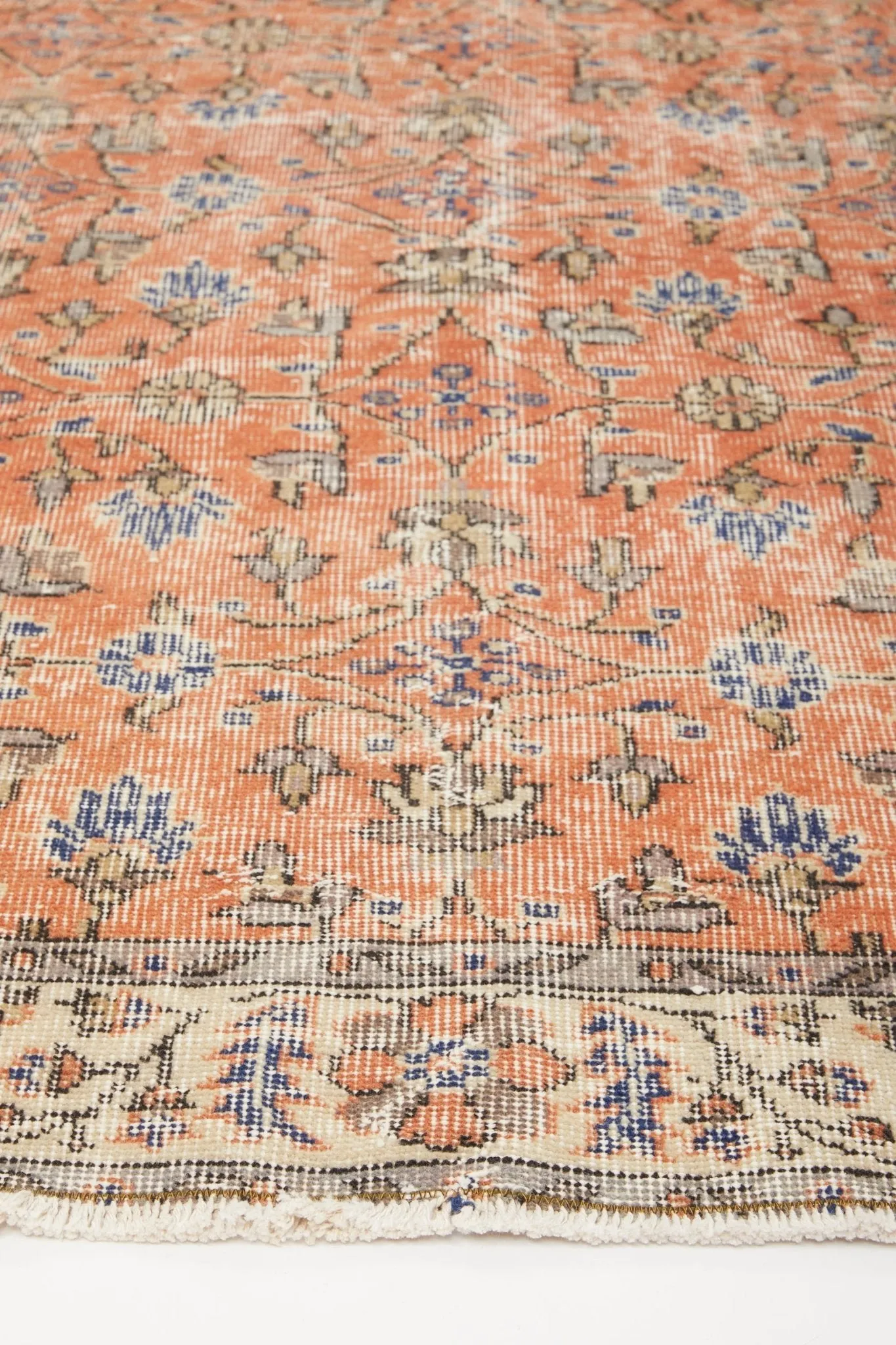 'Heather' Vintage Turkish Rug- 3'10.5'' x 7'3.5''