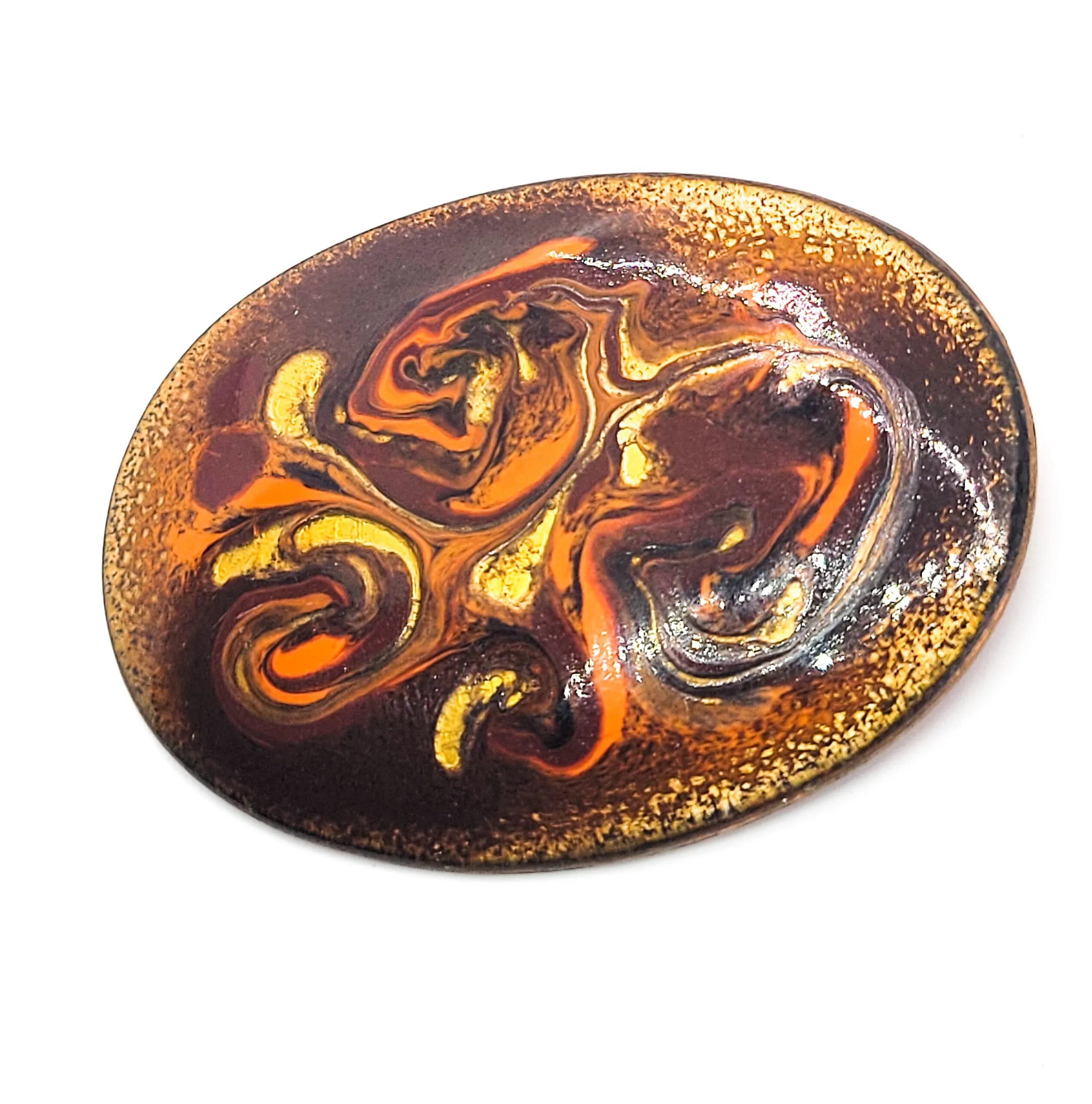 Helen Bryans Modernist enamel on copper vintage brooch Canada
