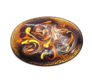 Helen Bryans Modernist enamel on copper vintage brooch Canada