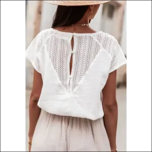 Holy Chic White Lace Blouse Batman