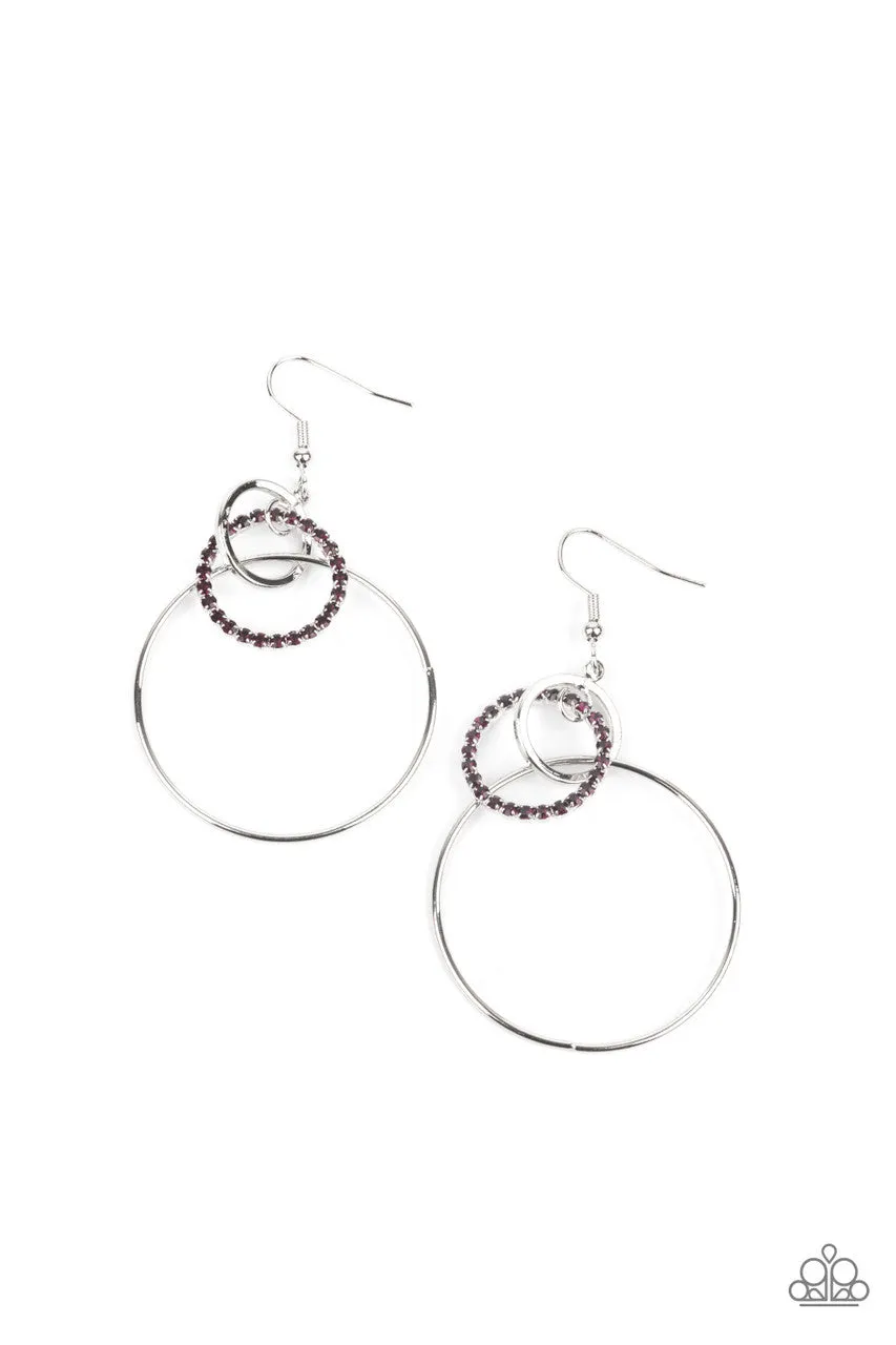 In an Orderly Fashion Purple Paparazzi Earrings