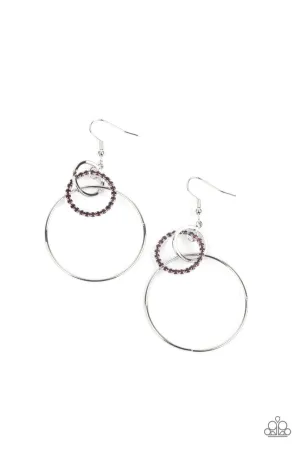 In an Orderly Fashion Purple Paparazzi Earrings
