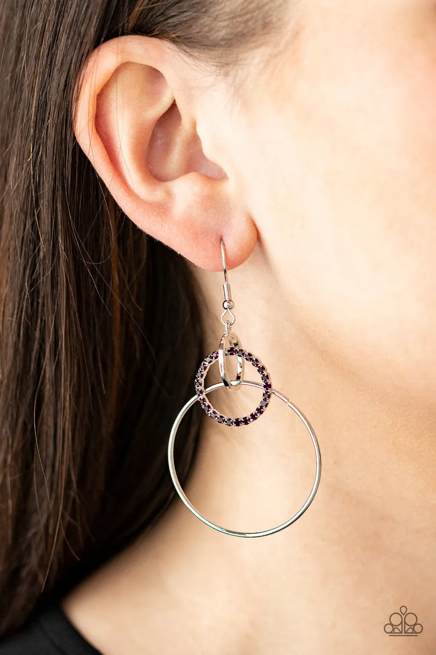 In an Orderly Fashion Purple Paparazzi Earrings