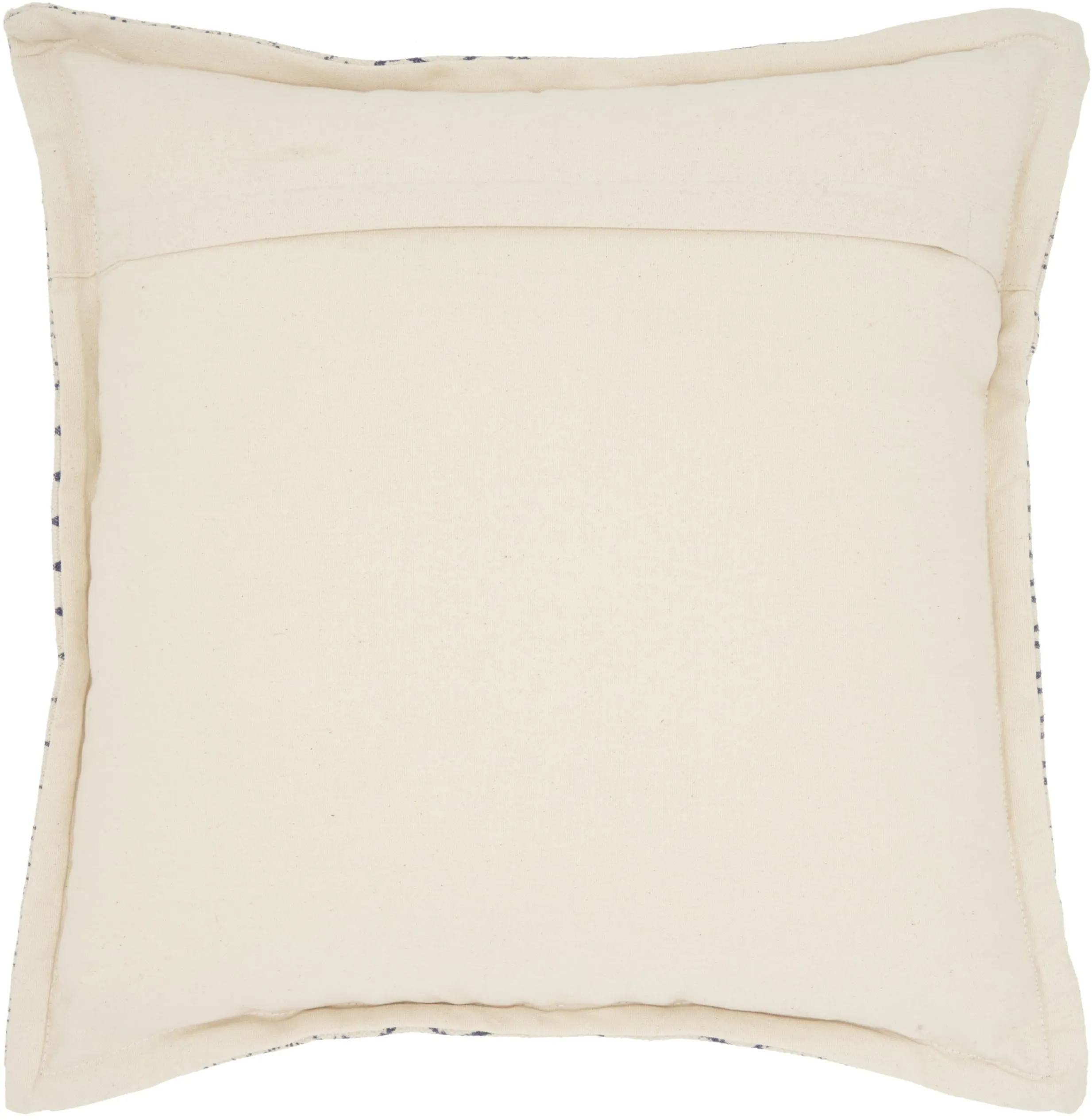 Indigo and Ivory Geometric Throw Pillow