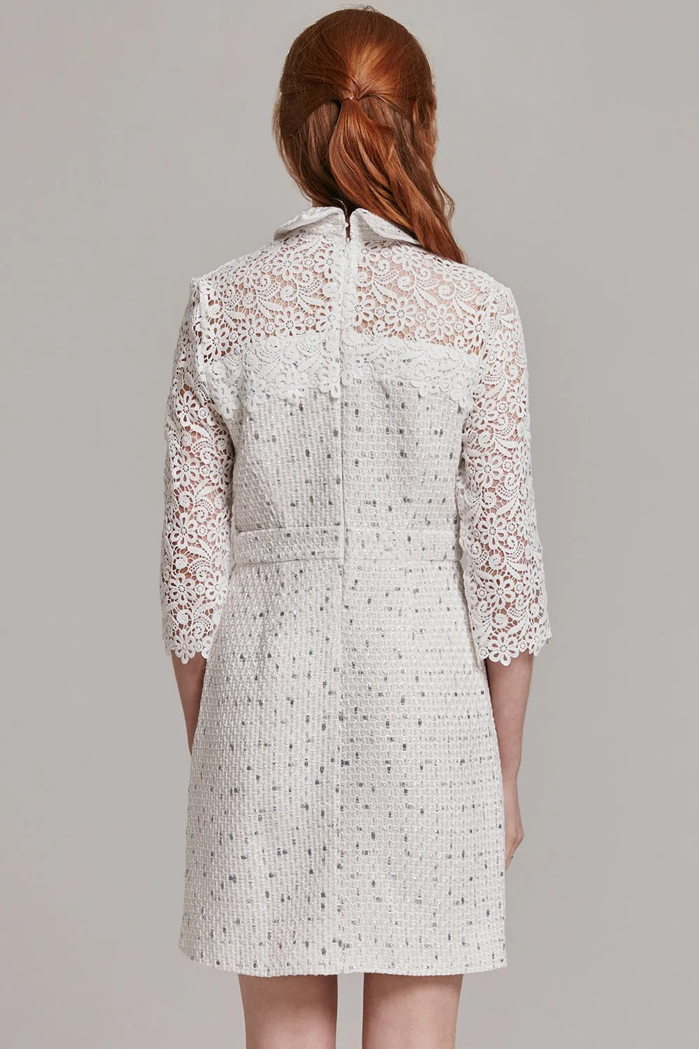 Jackie Tweed and Lace Dress