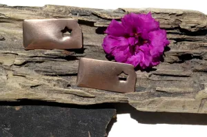 Kansas State cut the Blanks Star to work enameled metal stamping white textured variety of metals