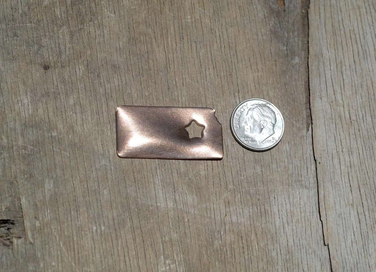 Kansas State cut the Blanks Star to work enameled metal stamping white textured variety of metals