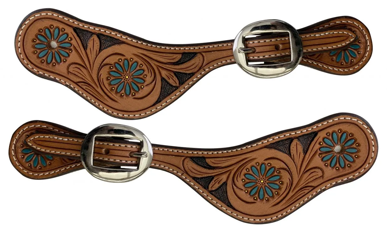 Ladies Size Argentina Cow Leather Light Oil Spur Straps