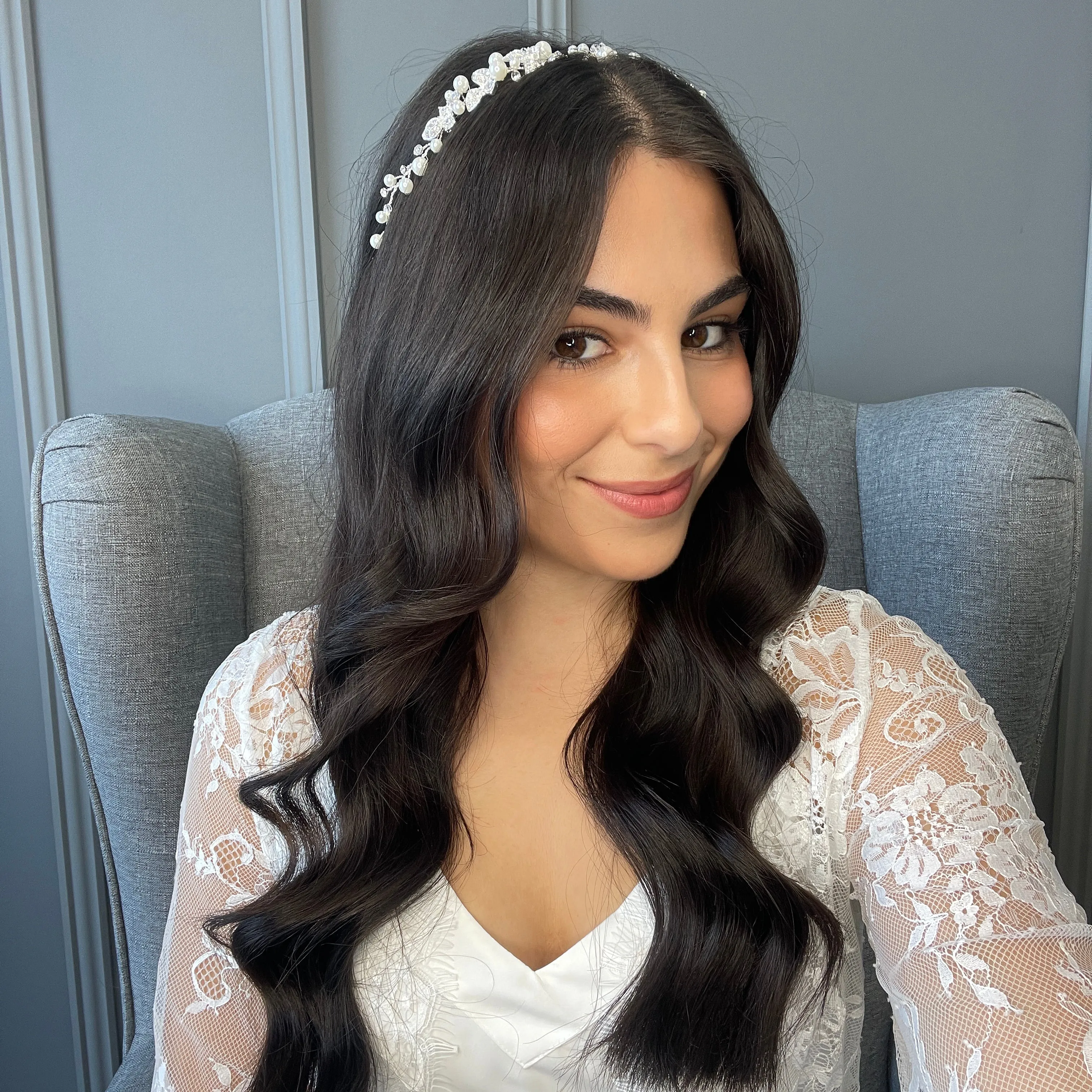 Lana Crystal Pearl Bridal Vine