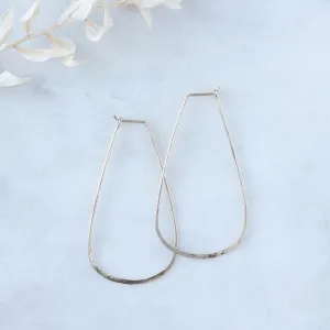 Large Horseshoe Hoop Earrings | Sterling Silver