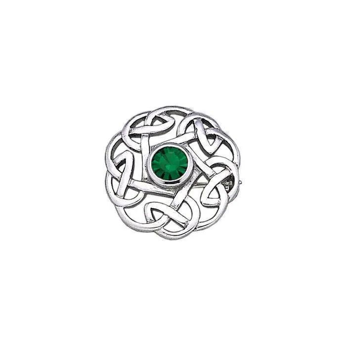 Life is eternal ~ Celtic Knotwork Sterling Silver Brooch TBR185