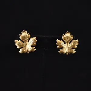 Lightweight Goldtone Maple Leaf Earrings