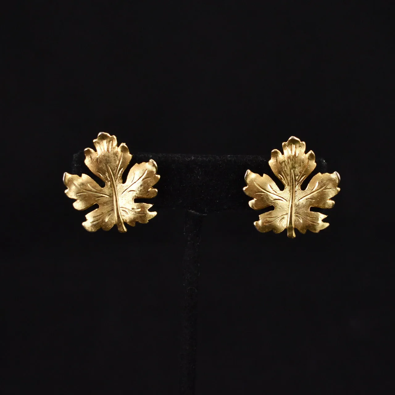 Lightweight Goldtone Maple Leaf Earrings