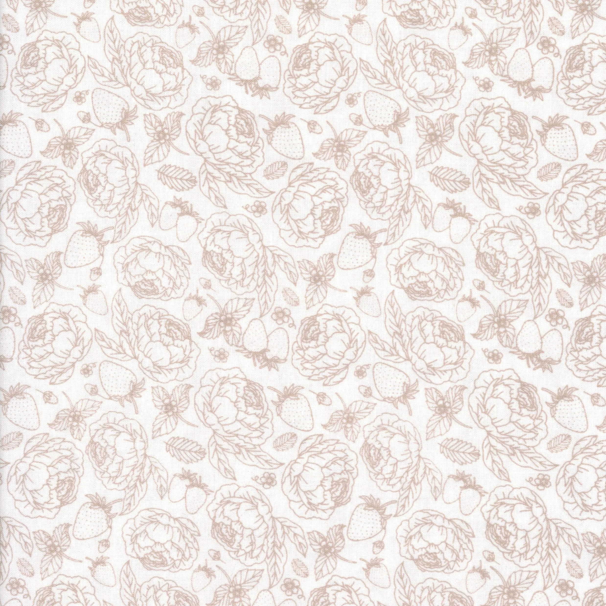 Lloyd Curzon Blooms & Berries - Vintage Cream