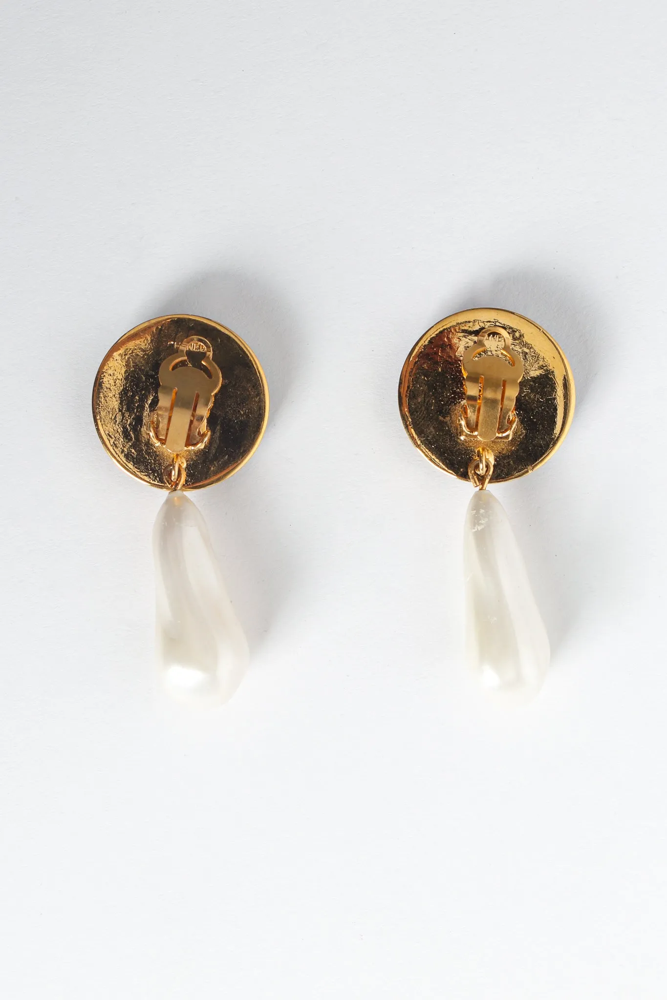 Lucky Clover Pearl Drop Earrings