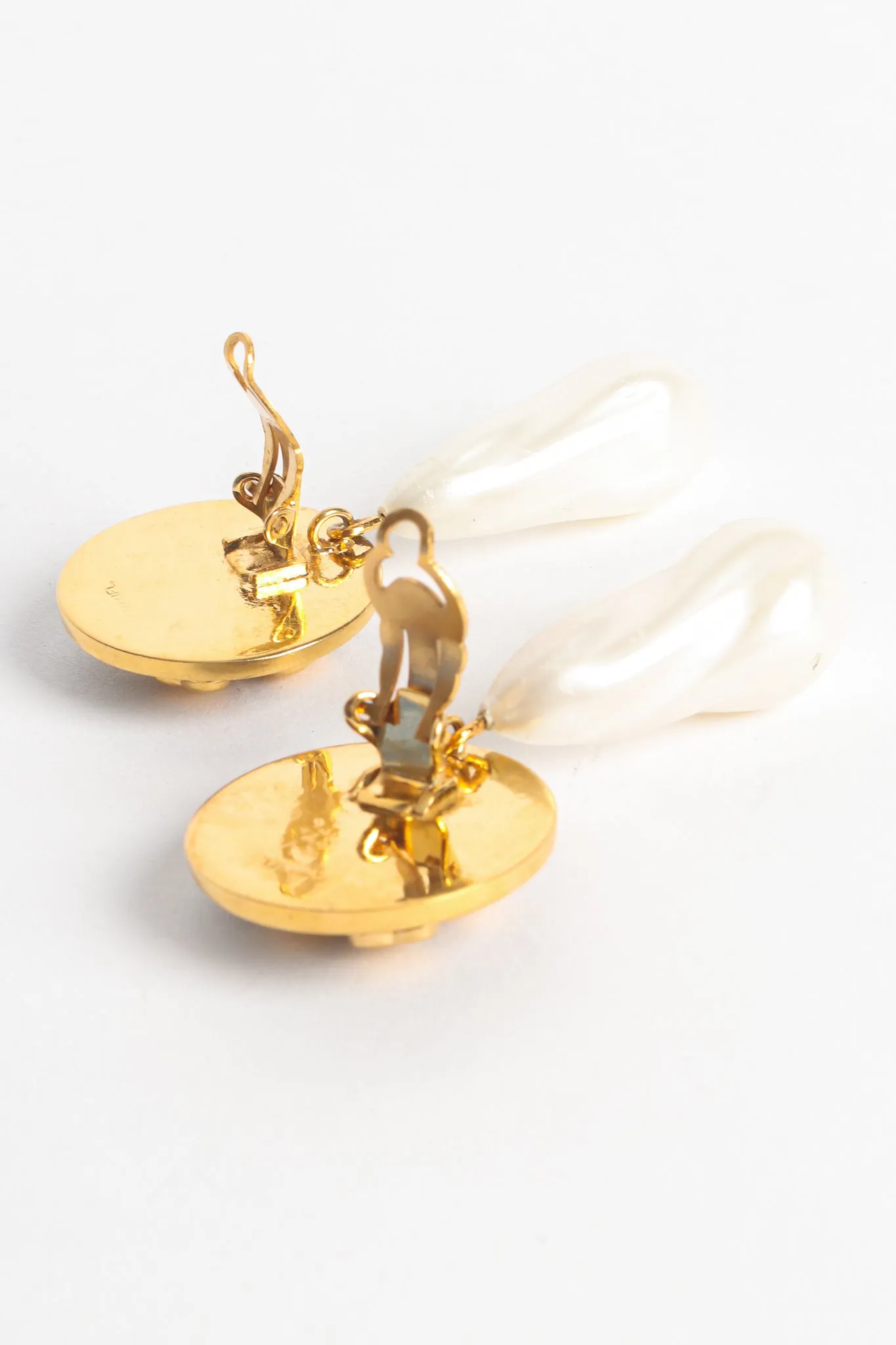 Lucky Clover Pearl Drop Earrings