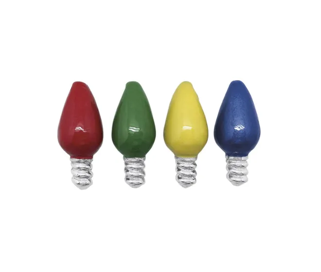 Mariposa Enamel Christmas Bulb Napkin Weight Set of 4